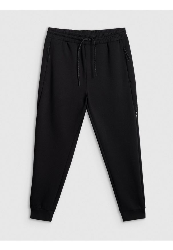 4f - 4F Spodnie dresowe joggery męskie - czarne XL. Kolor: czarny. Materiał: dresówka. Sport: fitness