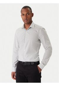 Hugo - HUGO Koszula Kenno 50555318 Biały Slim Fit. Kolor: biały. Materiał: bawełna #1
