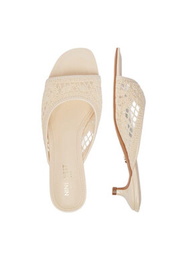 Nine West Klapki CEO-NV-015 Beżowy. Kolor: beżowy. Materiał: materiał