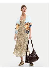 Desigual Kardigan Sun 26SWJF18 Niebieski jasny Regular Fit. Kolor: niebieski. Materiał: bawełna #3