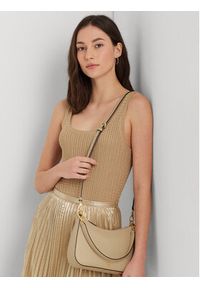 Lauren Ralph Lauren - LAUREN RALPH LAUREN Torebka 431883768029 Beżowy. Kolor: beżowy. Materiał: skórzane #7