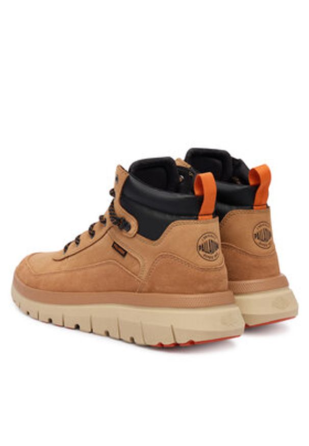 Palladium Sneakersy Pallaflex Cuff M 09509-254-M Brązowy. Kolor: brązowy. Materiał: nubuk, skóra