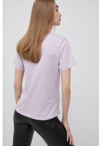 Converse t-shirt bawełniany kolor fioletowy. Kolor: fioletowy. Materiał: bawełna. Wzór: nadruk #5