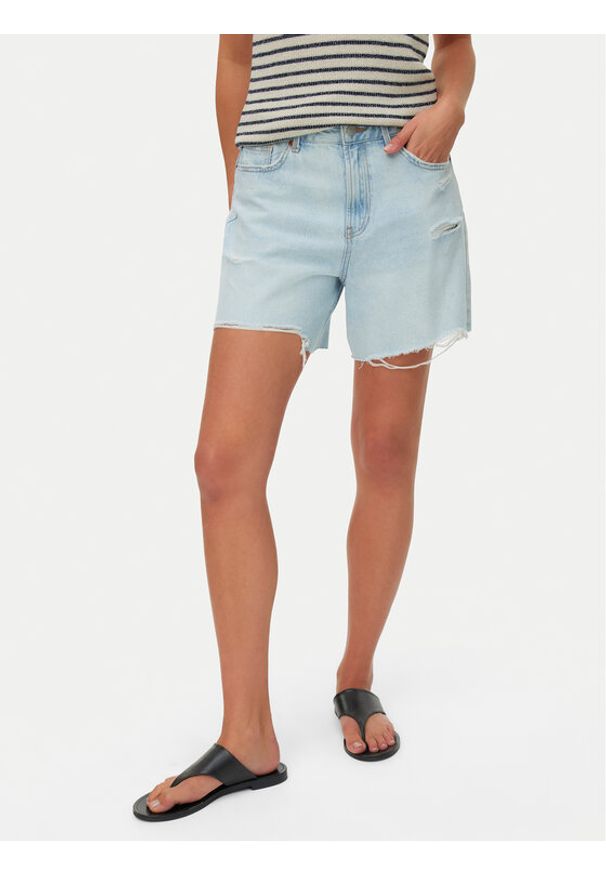 Vero Moda Szorty jeansowe Donna 10342100 Niebieski jasny Regular Fit. Kolor: niebieski. Materiał: bawełna