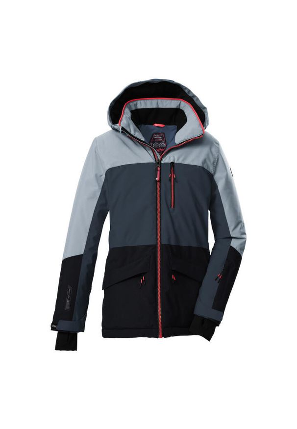 Kurtka narciarska z kapturem dla dziewczynki Killtec KSW 208. Typ kołnierza: kaptur. Kolor: niebieski. Sezon: zima. Sport: narciarstwo