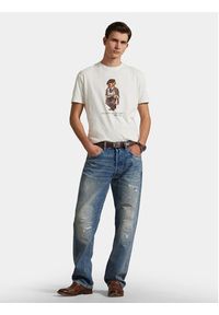 Polo Ralph Lauren T-Shirt 710P00085001 Biały Custom Slim Fit. Typ kołnierza: polo. Kolor: biały. Materiał: bawełna #5