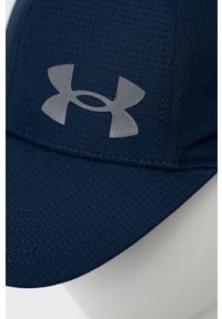 Under Armour czapka z daszkiem Isochill Armourvent kolor granatowy z nadrukiem. Kolor: niebieski. Materiał: materiał, skóra. Wzór: nadruk