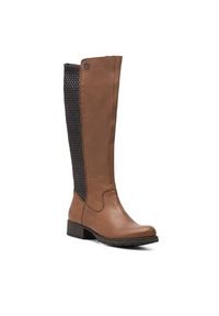 Rieker Kozaki Z9591-22 Brązowy. Kolor: brązowy. Materiał: skóra #4