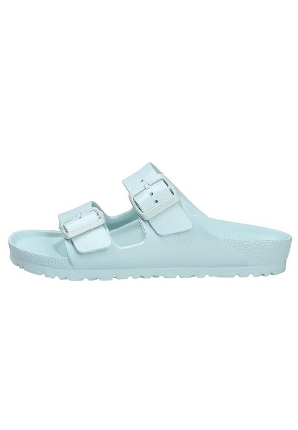 Klapki damskie Birkenstock Arizona Eva. Zapięcie: klamry. Kolor: zielony. Materiał: materiał, syntetyk. Sezon: lato. Sport: turystyka piesza