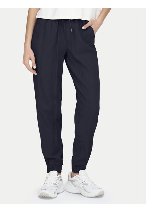 only - ONLY Spodnie dresowe Kelda 15203946 Granatowy Regular Fit. Kolor: niebieski. Materiał: wiskoza