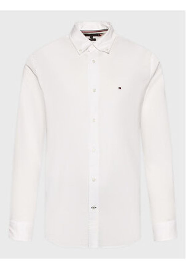 TOMMY HILFIGER - Tommy Hilfiger Koszula Core Flex Poplin MW0MW25035 Biały Regular Fit. Kolor: biały. Materiał: bawełna