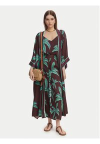 LOLA CASADEMUNT Spodnie materiałowe LS2614055 Brązowy Relaxed Fit. Kolor: brązowy. Materiał: wiskoza #3