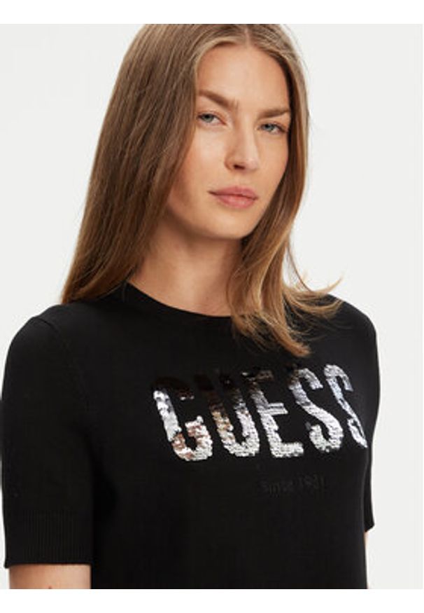 Guess Sweter W5YR25 Z2NQ2 Czarny. Kolor: czarny