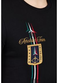 Aeronautica Militare - AERONAUTICA MILITARE Czarny t-shirt Frecce Tricolori Short Sleeve. Kolor: czarny #7