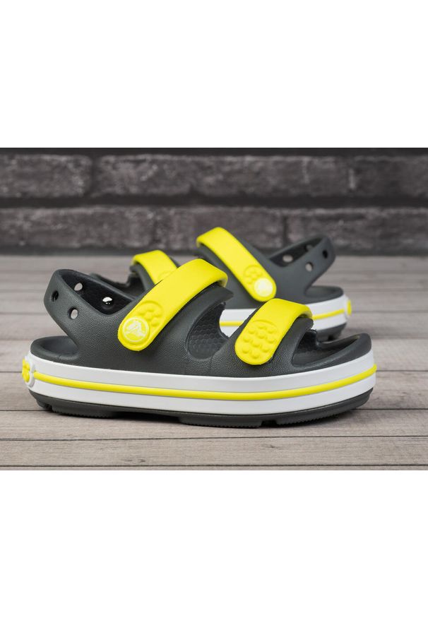 Sandały dziecięce Crocs CROCBAND CRUISER. Kolor: szary, biały, wielokolorowy, żółty