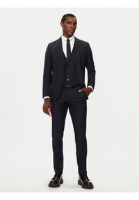 Karl Lagerfeld - KARL LAGERFELD Garnitur 115244 544008 Granatowy Slim Fit. Kolor: niebieski. Materiał: syntetyk