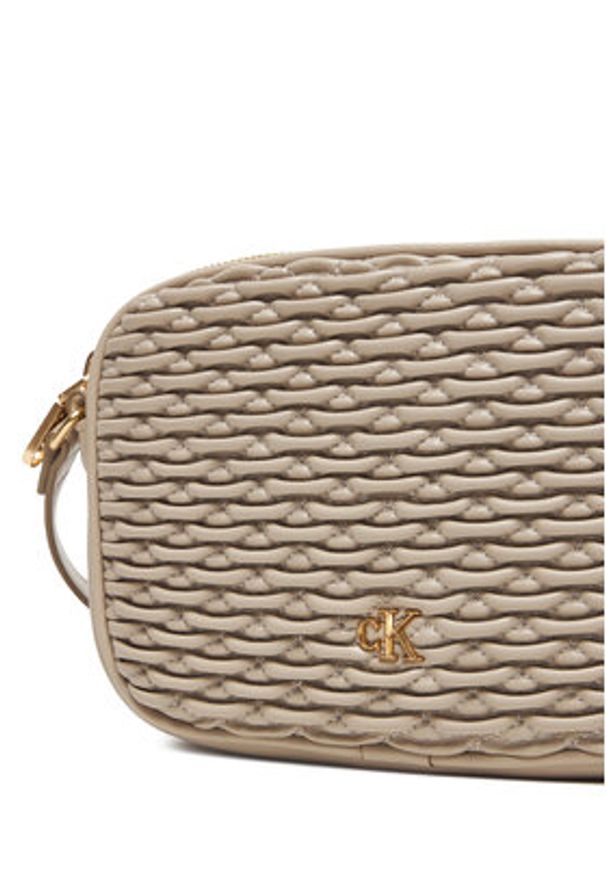 Calvin Klein Torebka LV04F3279G Beżowy. Kolor: beżowy. Materiał: skórzane