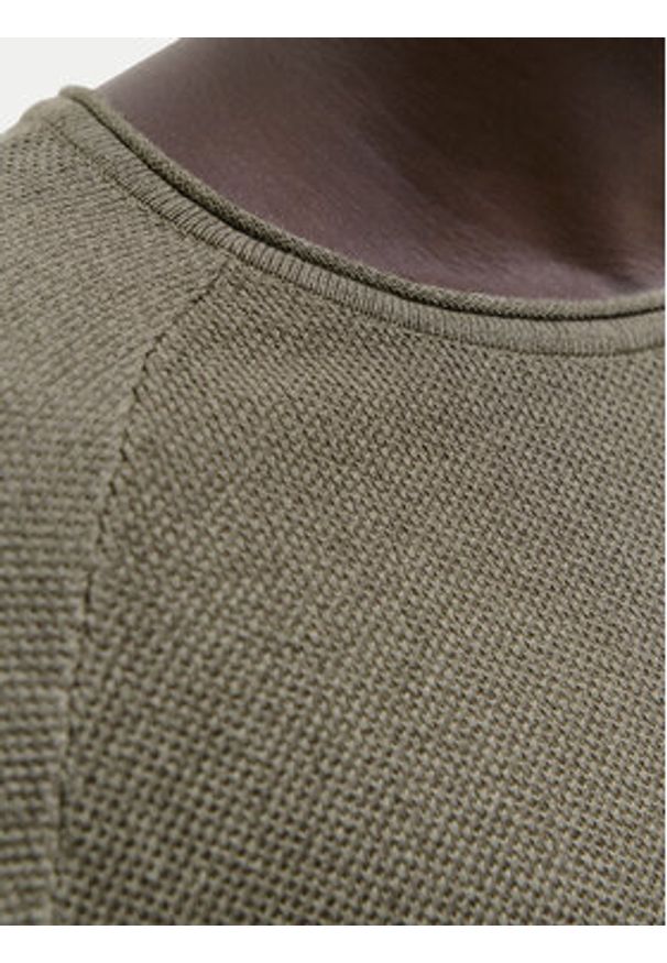 Jack & Jones Sweter Hill 12157321 Beżowy Regular Fit. Kolor: beżowy. Materiał: bawełna