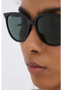 Ray-Ban okulary przeciwsłoneczne damskie kolor czarny. Kształt: okrągłe. Kolor: czarny #5