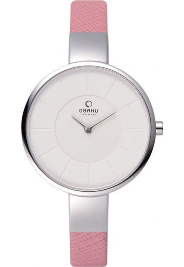 Zegarek OBAKU Zegarek damski Obaku Denmark V149LCIRP różowy. Kolor: różowy