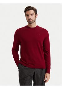 Calvin Klein Sweter LV04LB305G Czerwony ciemny Regular Fit. Kolor: czerwony. Materiał: wełna #1