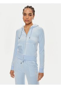 Juicy Couture Bluza Robertson JCAP176 Błękitny Slim Fit. Kolor: niebieski. Materiał: syntetyk