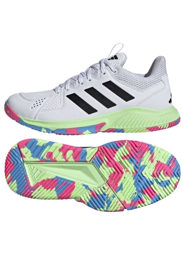 Adidas - Buty do piłki ręcznej adidas Court Flight W IE0840 białe. Zapięcie: sznurówki. Kolor: biały. Materiał: syntetyk, materiał. Sport: piłka ręczna