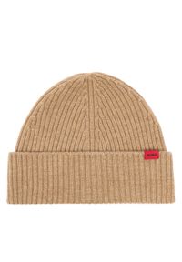 Hugo Czapka Xola 50524570 Beżowy. Kolor: beżowy. Materiał: wełna #1