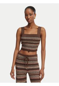 Marciano Guess Top G6GR15 Z0643 Brązowy Regular Fit. Kolor: brązowy. Materiał: syntetyk #1