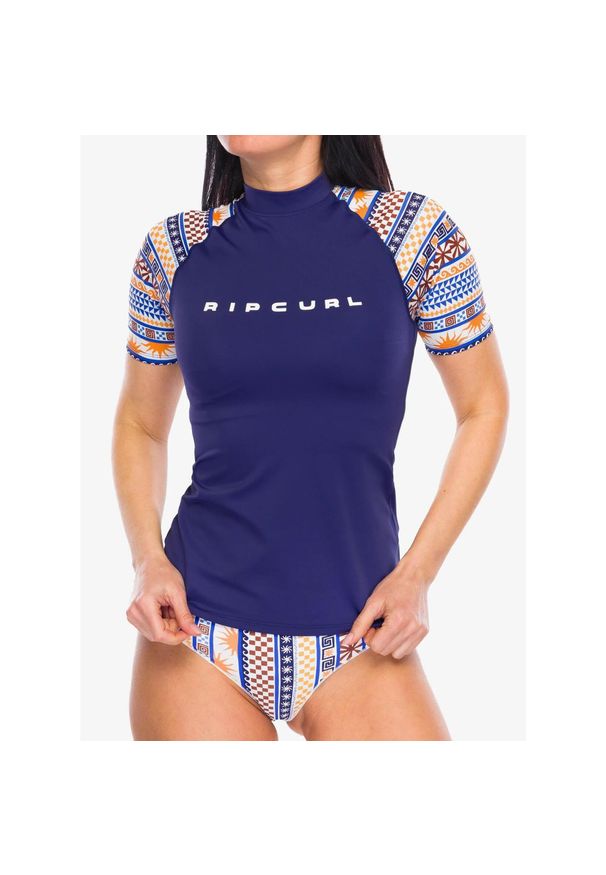 Koszulka do sportów wodnych damska Rip Curl San Carlos SS UPF Top. Kolor: niebieski. Sport: żeglarstwo