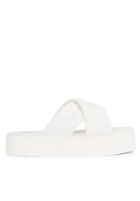 Tommy Jeans Klapki Tjw Lettering Flatform Sandal EN0EN02465 Écru. Materiał: materiał