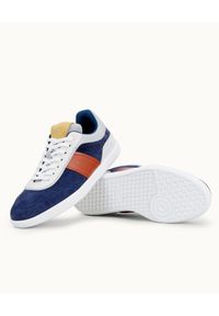 TOD'S - Kolorowe sneakersy z logo. Okazja: na co dzień. Kolor: szary. Materiał: guma, zamsz. Wzór: kolorowy. Obcas: na płaskiej podeszwie #4