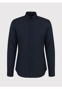Pako Lorente - PAKO LORENTE – Granatowa gładka koszula męska. Okazja: na wesele, na ślub cywilny. Kolor: czerwony, niebieski. Materiał: bawełna, elastan. Wzór: gładki. Styl: elegancki #6