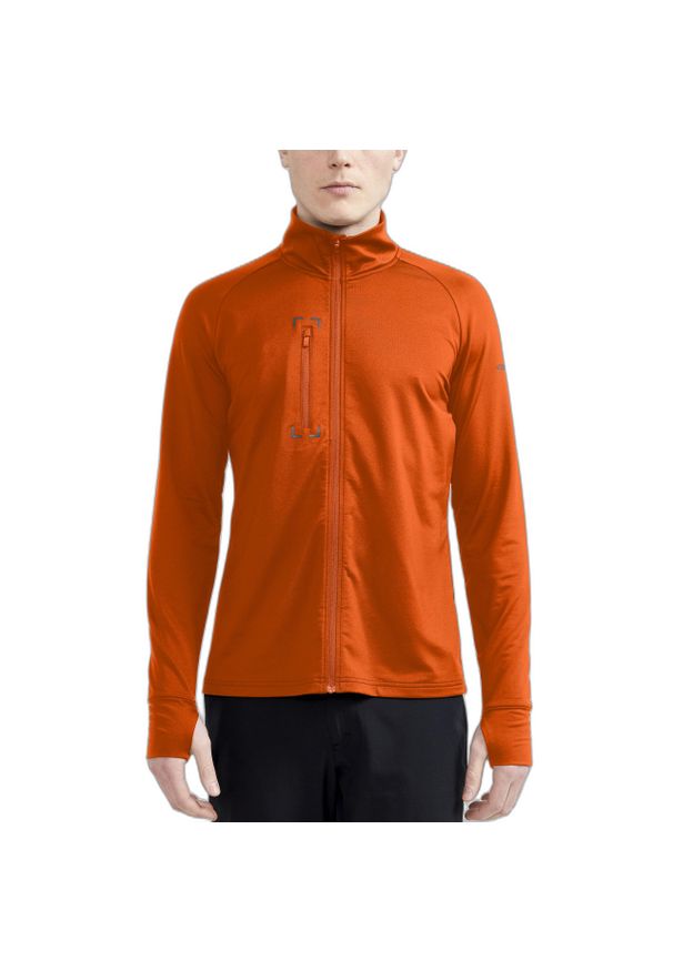 Lekka bluza dresowa Craft Adv Explore. Kolor: pomarańczowy. Materiał: dresówka