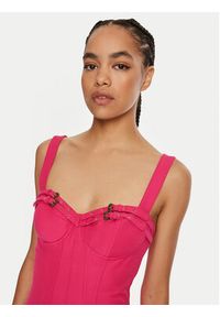 Versace Jeans Couture Sukienka koktajlowa 77HAO935 Różowy Slim Fit. Kolor: różowy. Materiał: syntetyk. Styl: wizytowy #4