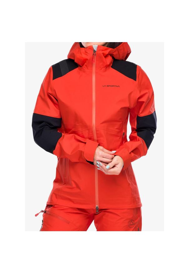 LA SPORTIVA - Kurtka z membraną damska La Sportiva Roseg GTX Jacket. Kolor: pomarańczowy