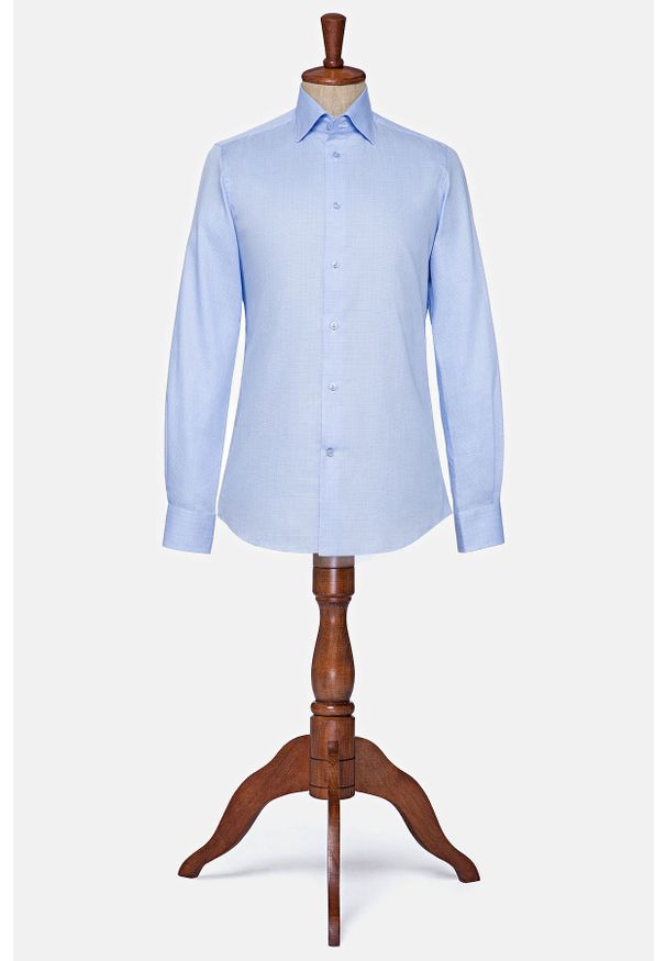 Lancerto - Koszula Błękitna Saratoga. Typ kołnierza: button down. Kolor: niebieski. Materiał: tkanina, bawełna. Styl: vintage, elegancki
