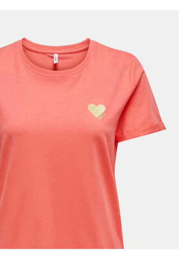 only - ONLY T-Shirt Kita 15244714 Różowy Regular Fit. Kolor: różowy. Materiał: bawełna