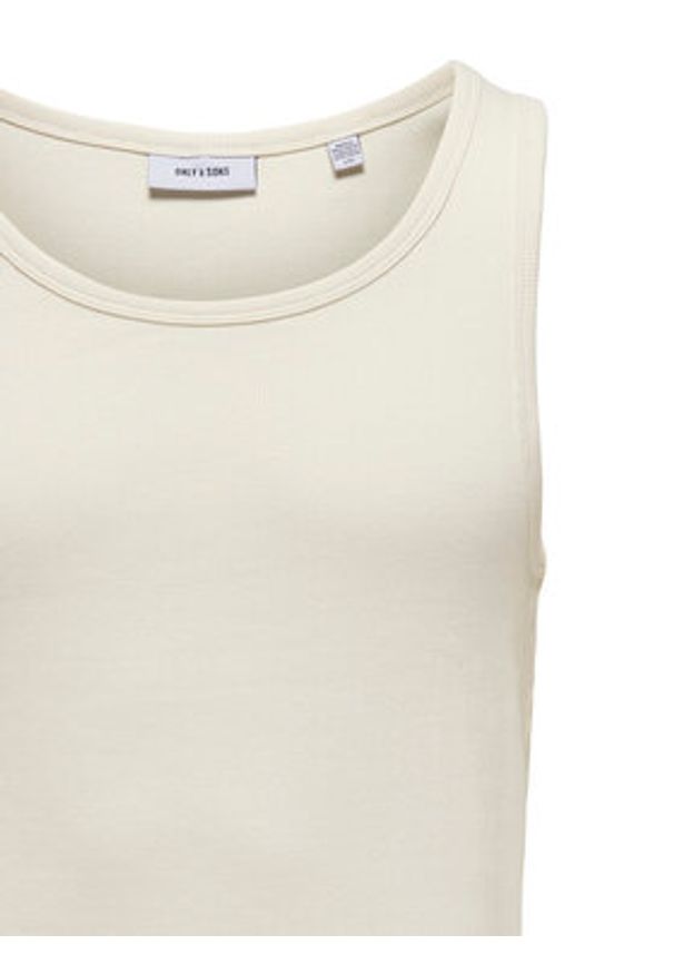 Only & Sons Tank top Tanner 22030217 Écru Regular Fit. Materiał: bawełna
