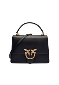 Pinko - PINKO Czarna kopertówka Love One Top Handle Mini Light. Kolor: czarny. Styl: casual, klasyczny, elegancki #4