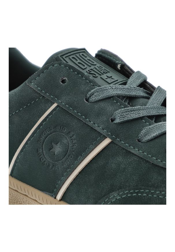 Big-Star - Zielone Sneakersy Big Star Sportowe Obuwie Męskie. Okazja: na co dzień. Zapięcie: sznurówki. Kolor: zielony. Materiał: guma, materiał. Szerokość cholewki: normalna. Sport: turystyka piesza