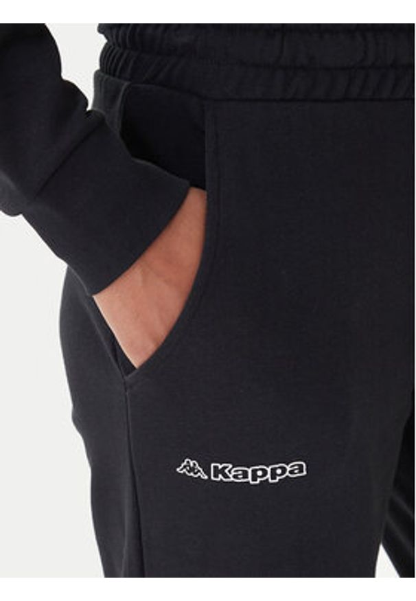 Kappa Spodnie dresowe Festa 331M34W Czarny Regular Fit. Kolor: czarny. Materiał: bawełna