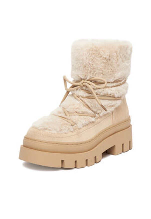 DeeZee Śniegowce HX21069-13 Beżowy. Kolor: beżowy. Materiał: materiał