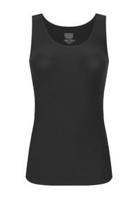 Chantelle Top Soft Stretch C26460 Czarny Regular Fit. Kolor: czarny. Materiał: syntetyk