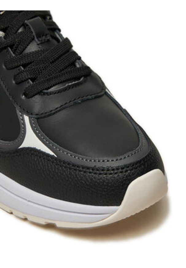 TOMMY HILFIGER - Tommy Hilfiger Sneakersy Casual Fashion Runner FW0FW08325 Czarny. Okazja: na co dzień. Kolor: czarny. Materiał: skóra