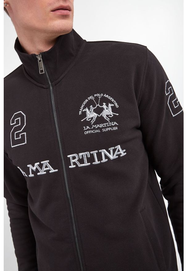 La Martina - Bluza męska LA MARTINA. Typ kołnierza: kołnierzyk stójkowy. Wzór: haft