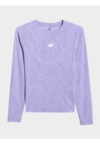 4f - 4F Longsleeve treningowy slim szybkoschnący damski - fioletowy XL. Kolor: fioletowy. Materiał: materiał, włókno. Długość rękawa: długi rękaw. Sport: fitness #1