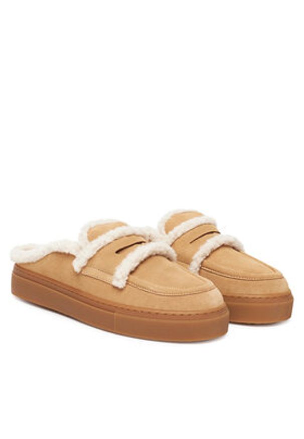 Inuikii Klapki Mule Wool 1004.017.0011 Beżowy. Kolor: beżowy. Materiał: zamsz, skóra