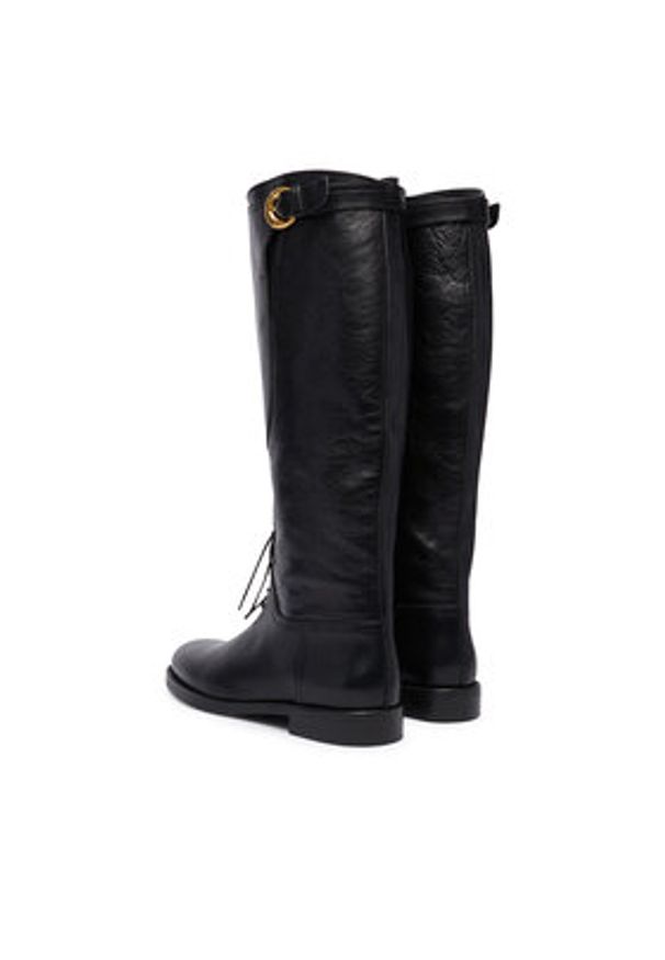 Weekend Max Mara Oficerki Visby 2525796015600 Czarny. Kolor: czarny. Materiał: skóra