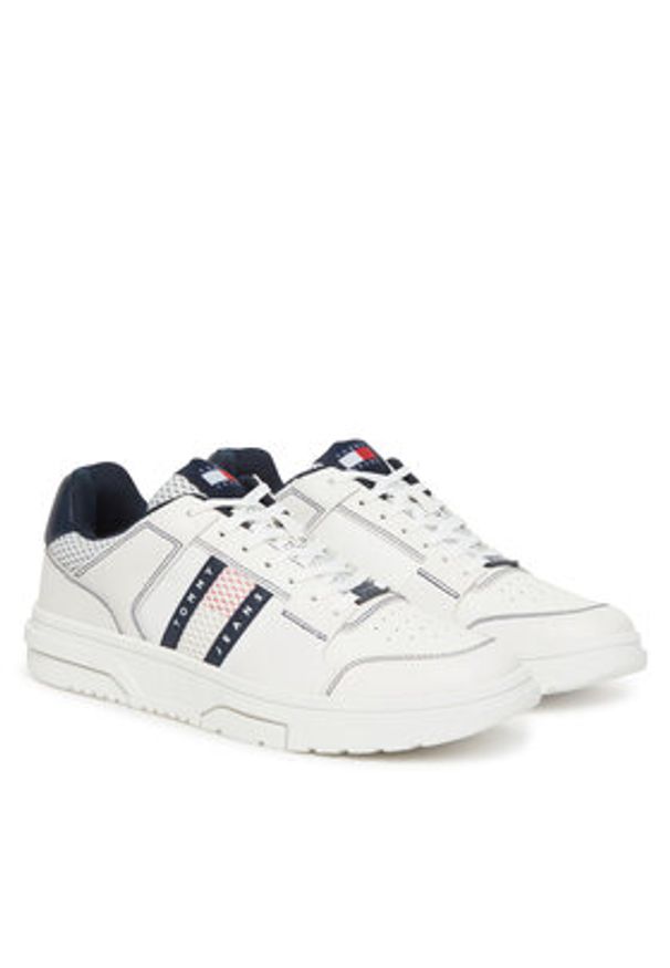 Tommy Jeans Sneakersy Tjm The Brooklyn EM0EM01548 Biały. Kolor: biały. Materiał: skóra
